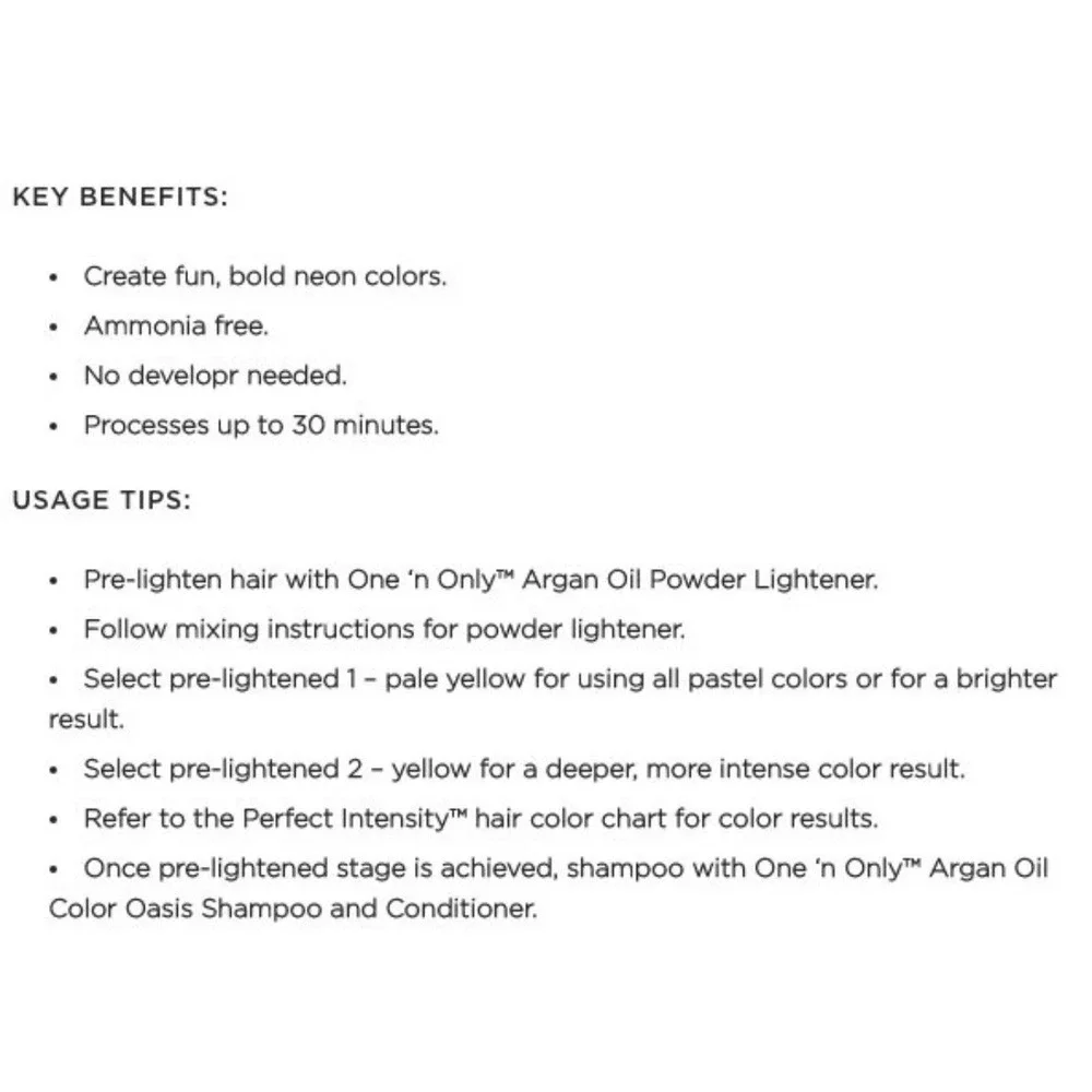 One‎ 'n Only Argan Oil Perfect Intensity Semi-Permanent Hair Color Chrome 3 Pack